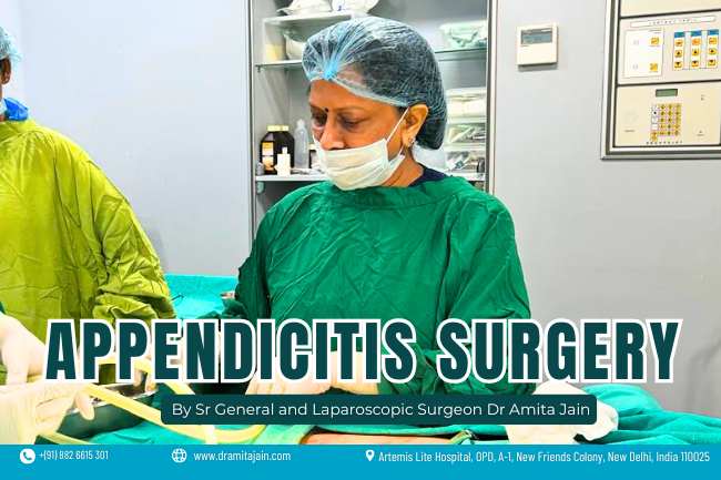 Specialised Appendicitis surgeon in Delhi Dr Amita Jain